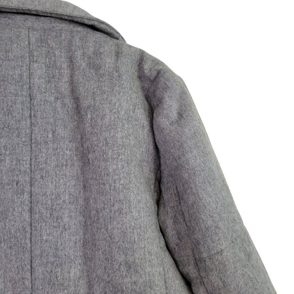 Talbots Women's 80% Wool Light Grey Cinch Waist Lined Coat/Jacket Size 1X - Picture 11 of 14